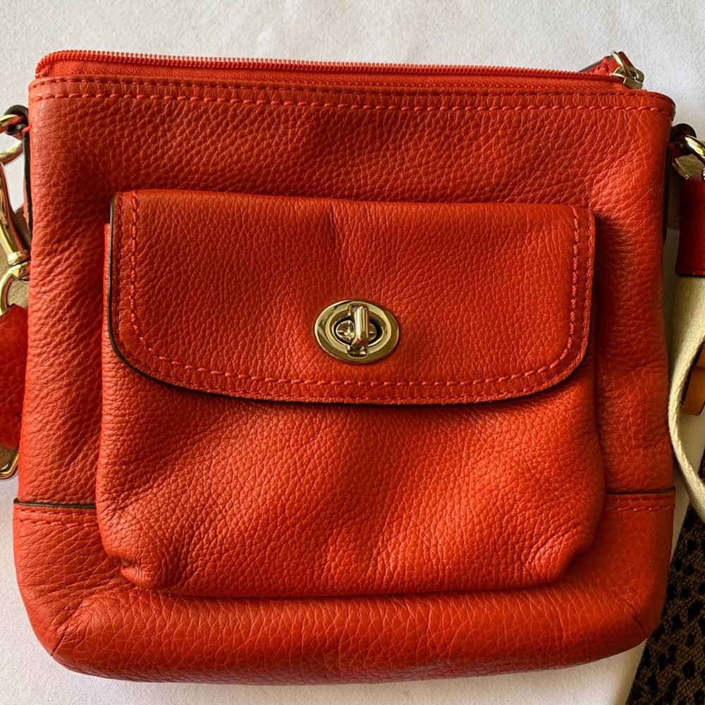 Coach park leather swim back purse